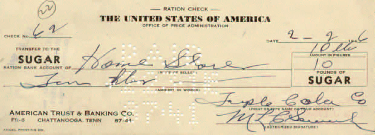 American Trust Bank Co 2-2-1946 Sugar Ration
